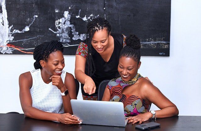 smiling black women